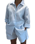 Linen Long Sleeve Shirt - Bistro StTropez