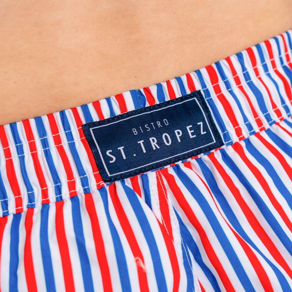 Stripe Boys Board Shorts - Bistro StTropez