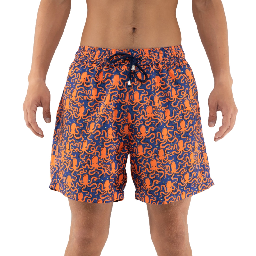 Octopus Pattern Board Shorts - Bistro StTropez