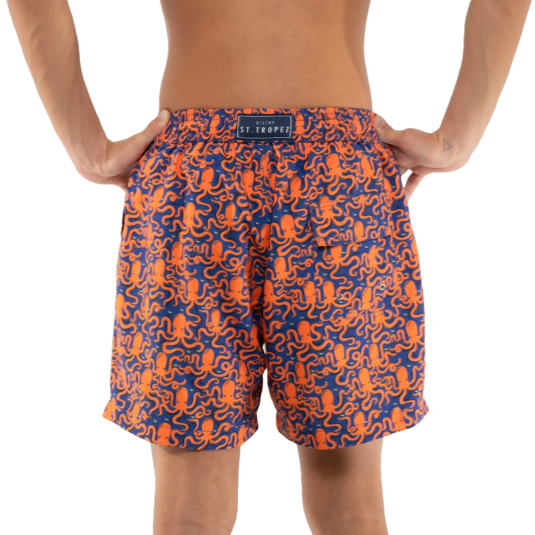 Octopus Pattern Board Shorts - Bistro StTropez