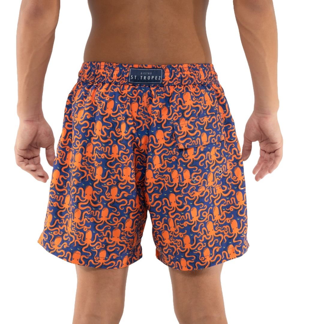 Octopus Pattern Board Shorts - Bistro StTropez