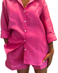 Linen Long Sleeve Shirt - Bistro StTropez