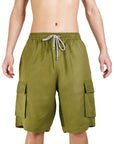 Elastic Waist Linen Cargo Resort Shorts - Bistro StTropez