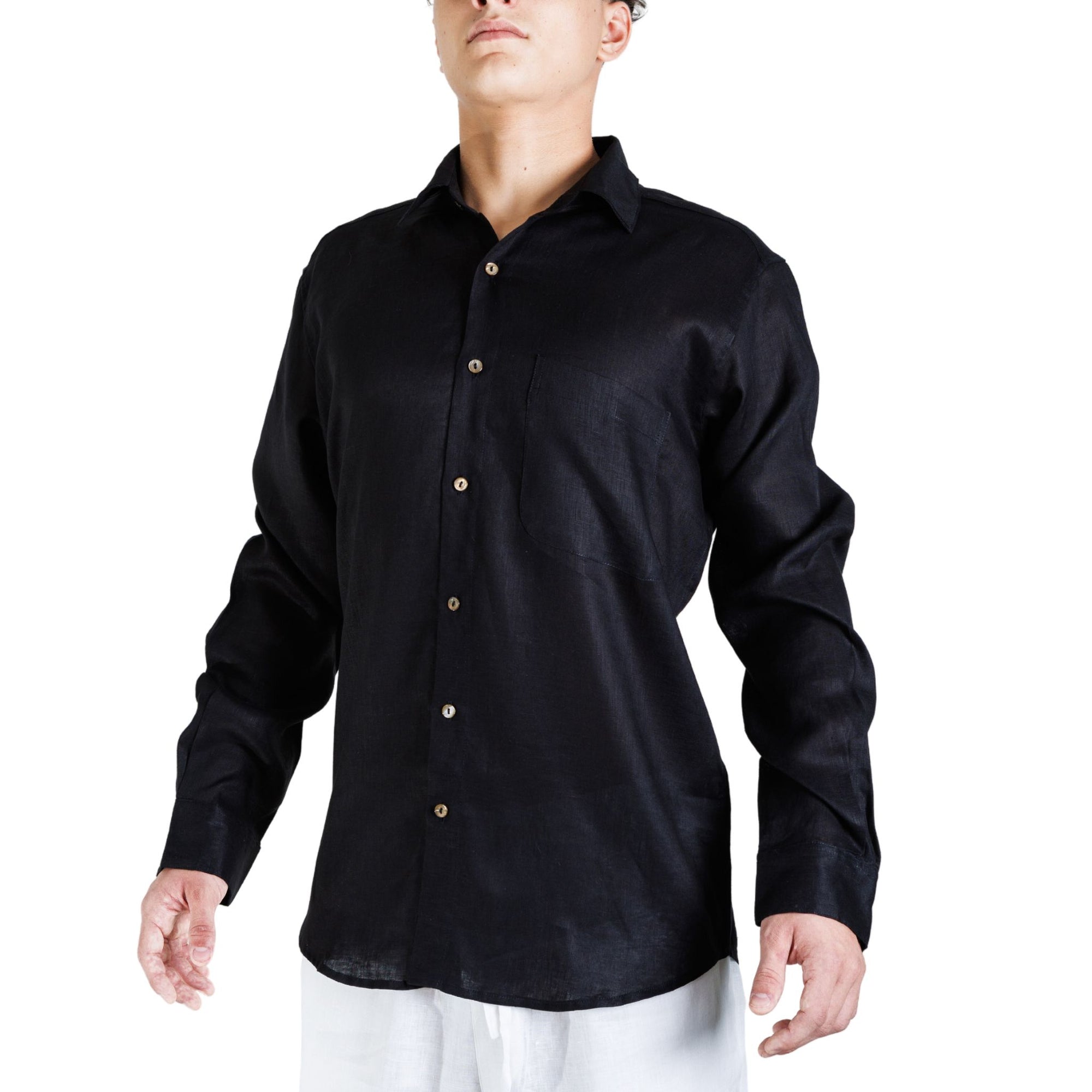 Linen Shirt Long Sleeve - Bistro StTropez