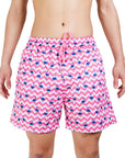 Flamingo Striped Board Shorts - Bistro StTropez