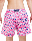 Flamingo Striped Board Shorts - Bistro StTropez