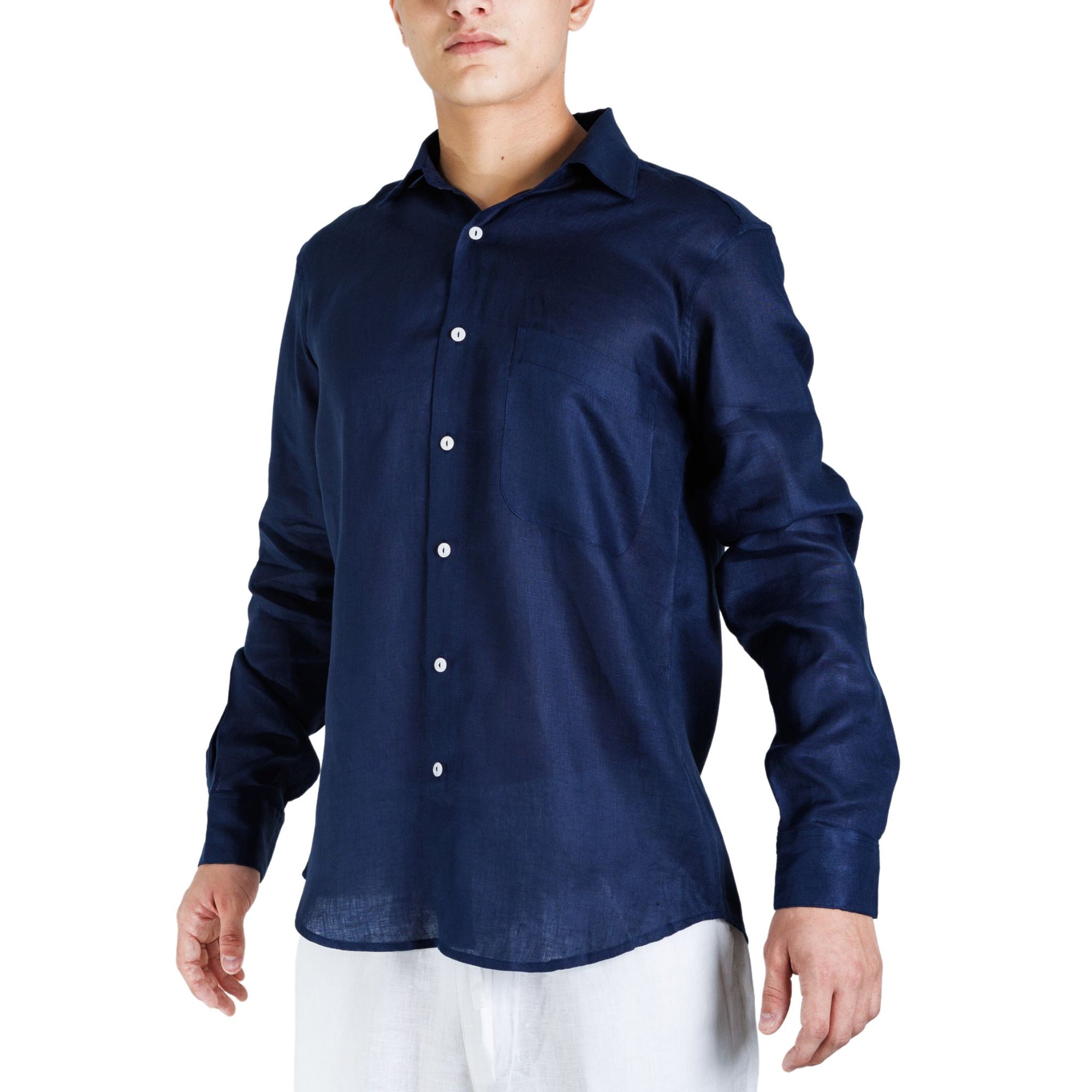 Linen Shirt Long Sleeve - Bistro StTropez