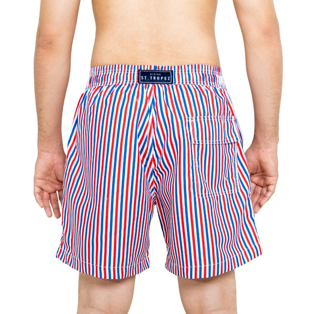 Stripe Boys Board Shorts - Bistro StTropez