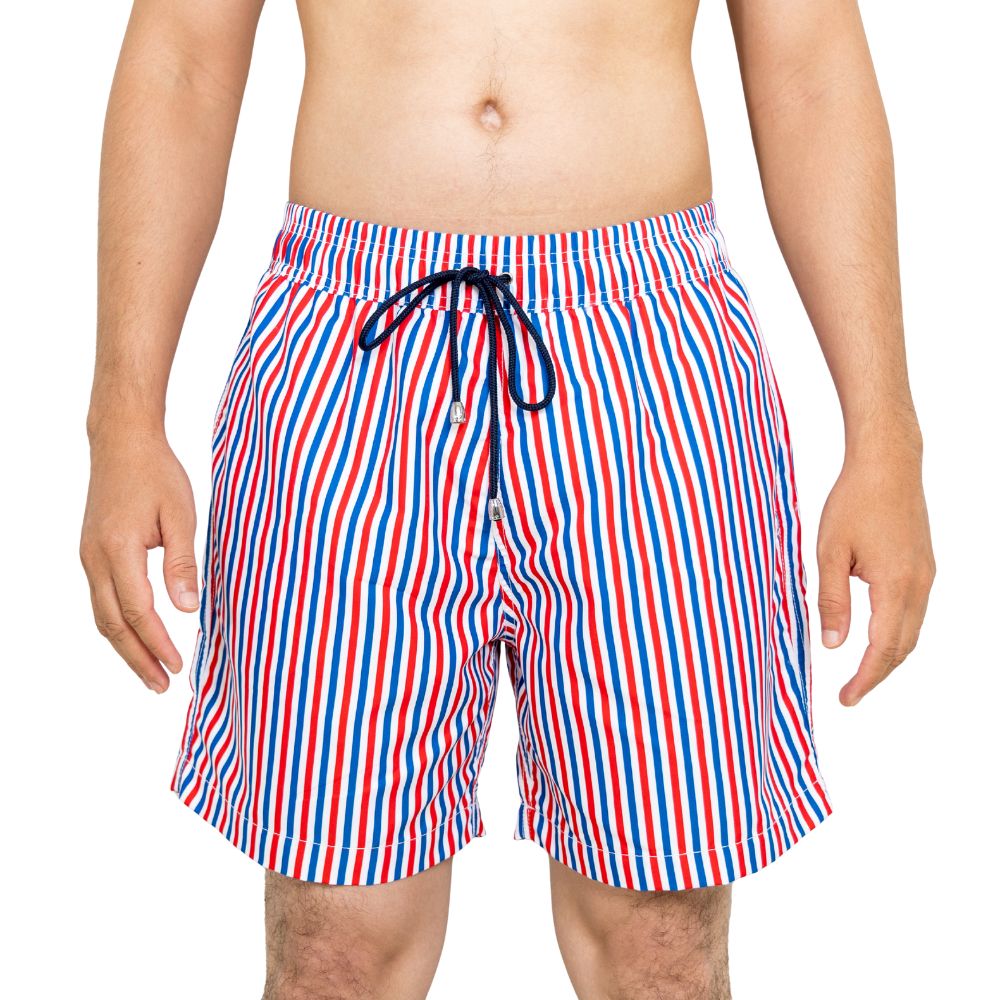 Stripe Boys Board Shorts - Bistro StTropez