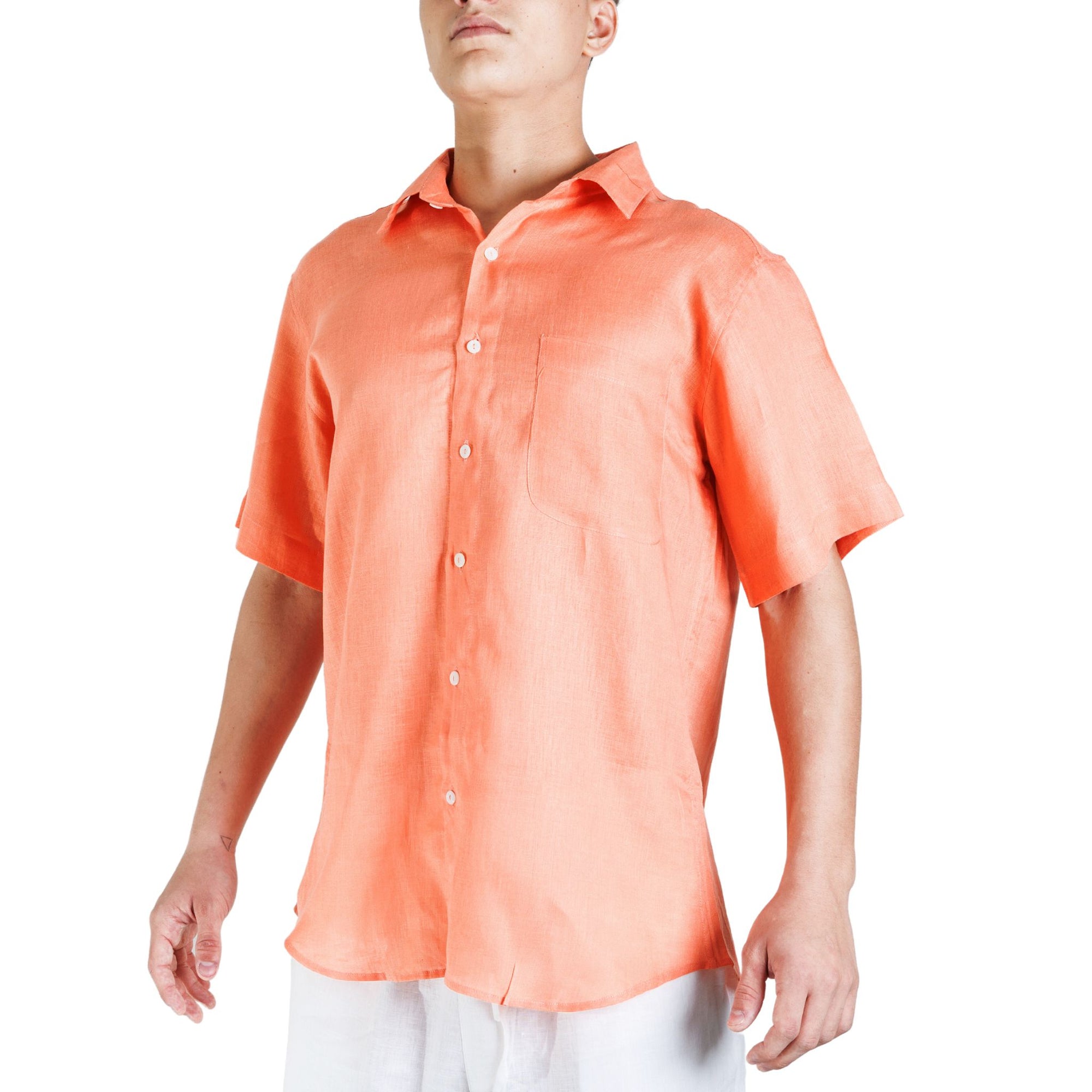 Linen Shirt Short Sleeve - Bistro StTropez