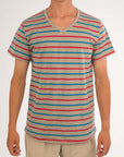 Medium Stripe V-Neck Tee - Bistro StTropez