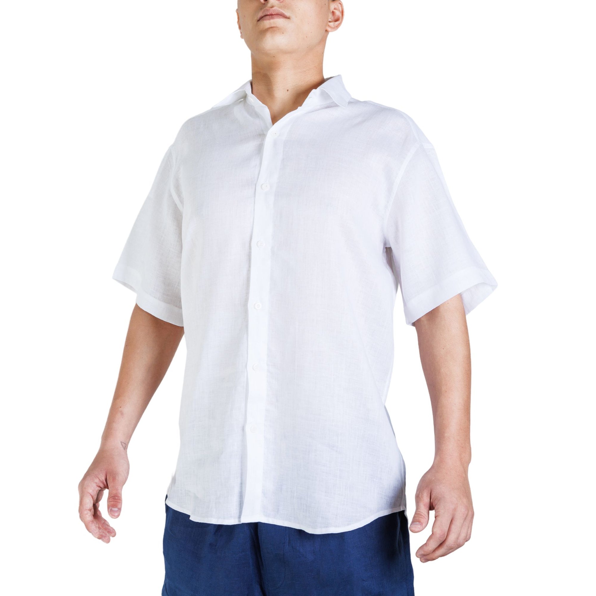 Linen Shirt Short Sleeve - Bistro StTropez