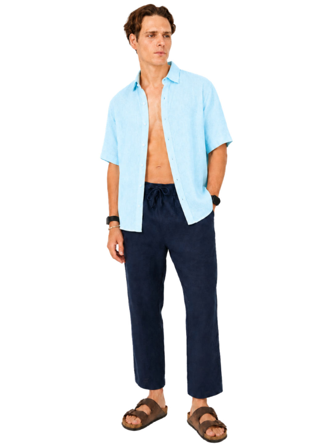 Linen Shirt Short Sleeve - Bistro StTropez