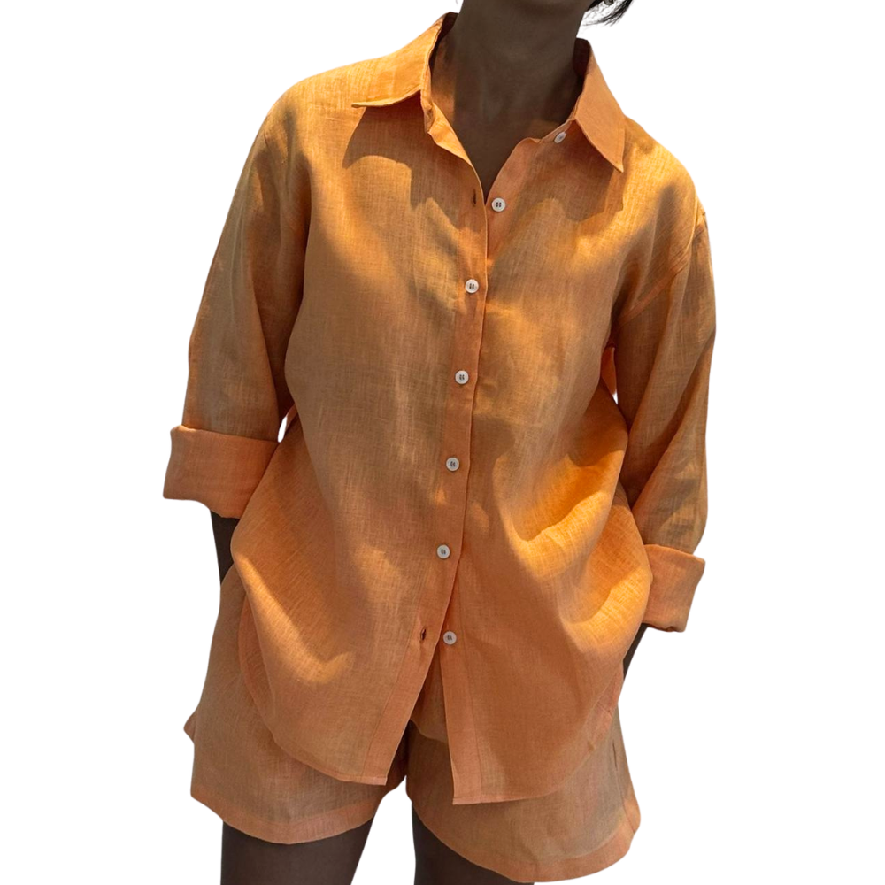 Linen Long Sleeve Shirt - Bistro StTropez