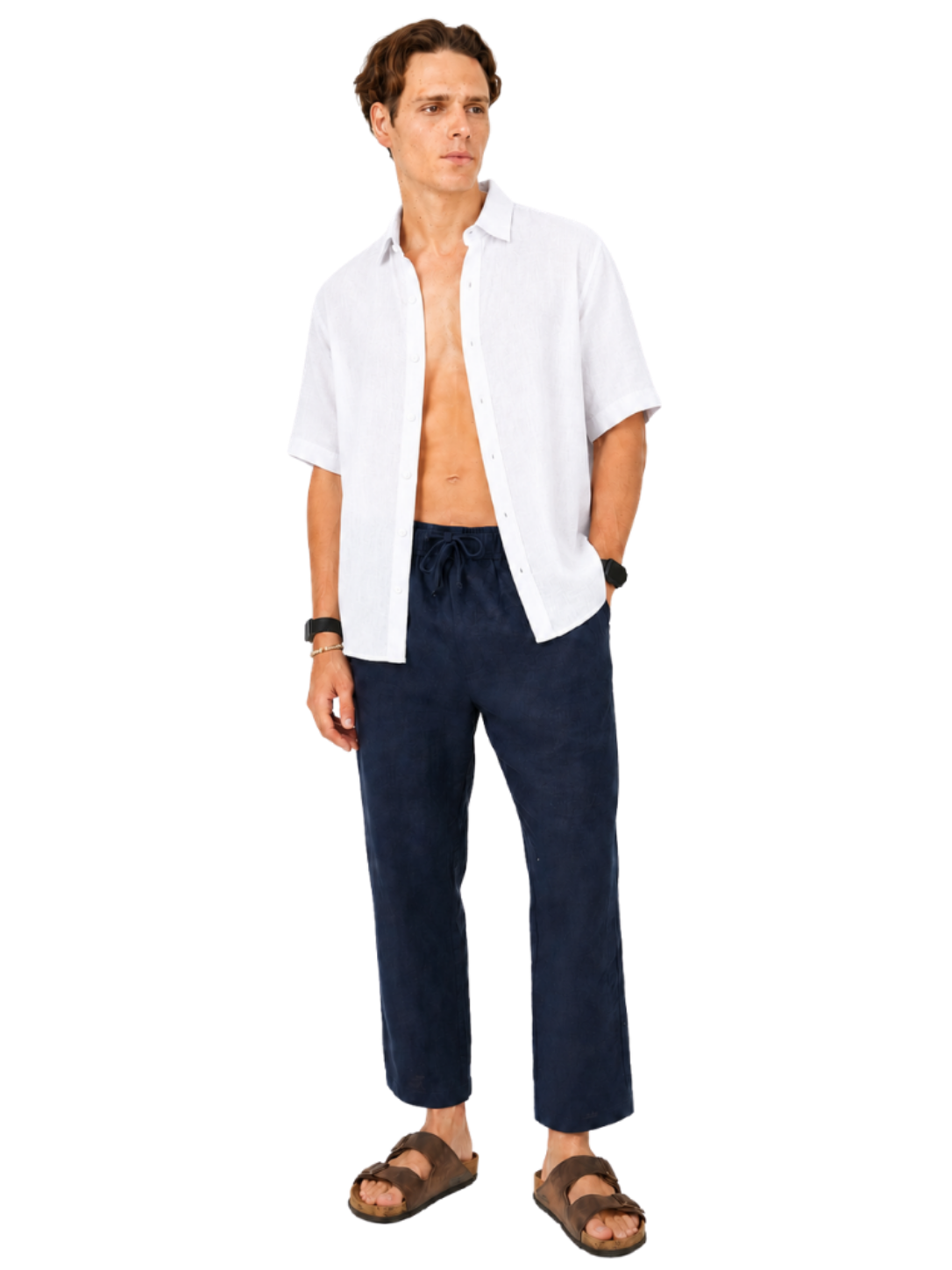 Linen Shirt Short Sleeve - Bistro StTropez