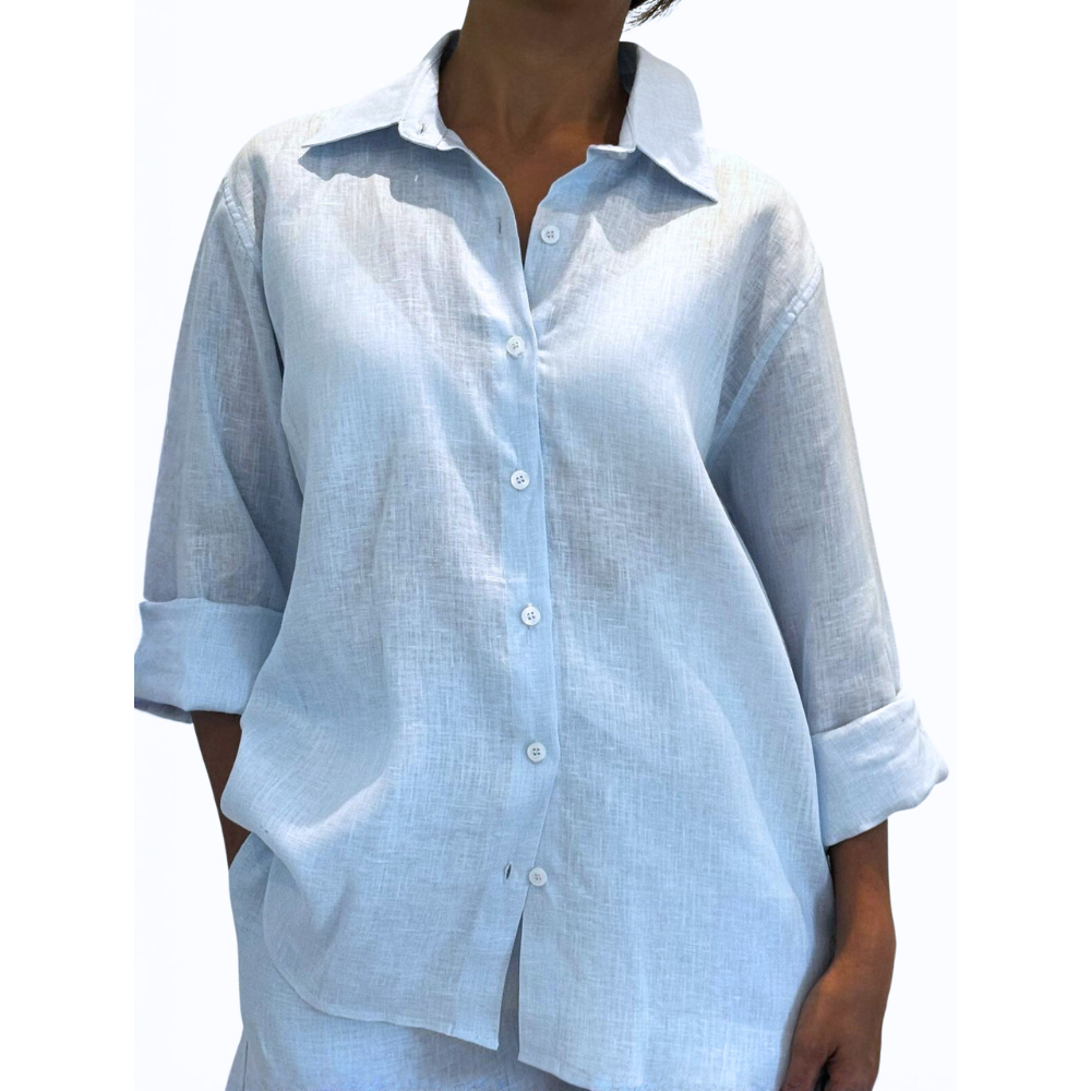 Linen Long Sleeve Shirt - Bistro StTropez