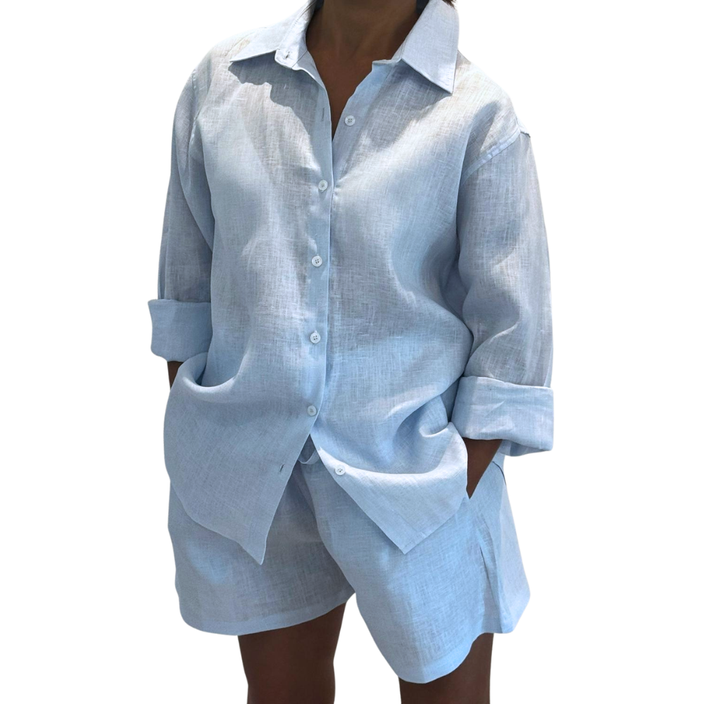 Linen Long Sleeve Shirt - Bistro StTropez
