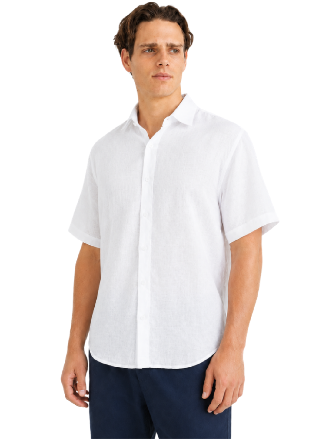 Linen Shirt Short Sleeve - Bistro StTropez