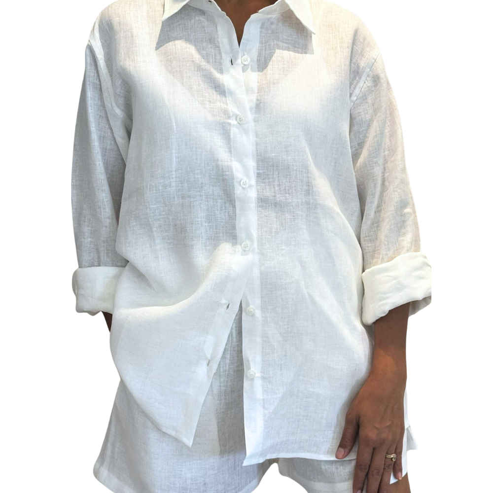 Linen Long Sleeve Shirt - Bistro StTropez