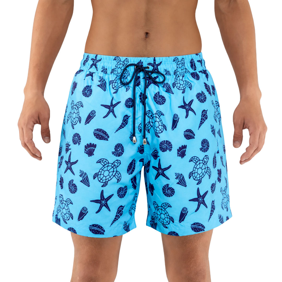 Turtle Seashell Boys Board Shorts - Bistro StTropez