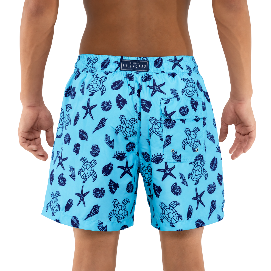 Turtle Seashell Boys Board Shorts - Bistro StTropez