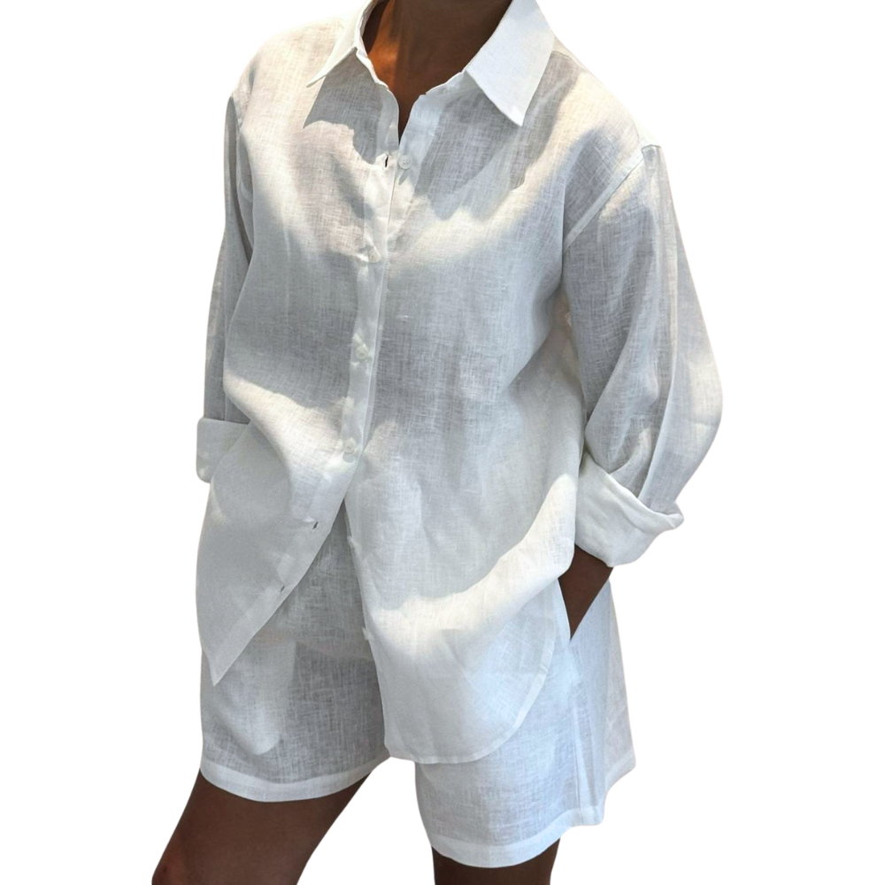 Linen Long Sleeve Shirt - Bistro StTropez
