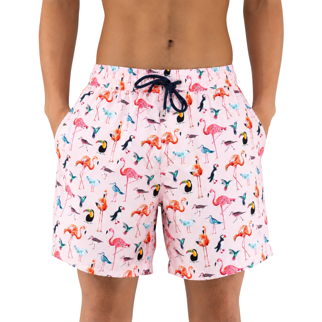 Flamingo Bird Board Short - Bistro StTropez