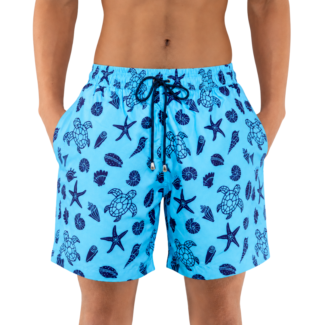 Turtle Seashell Boys Board Shorts - Bistro StTropez