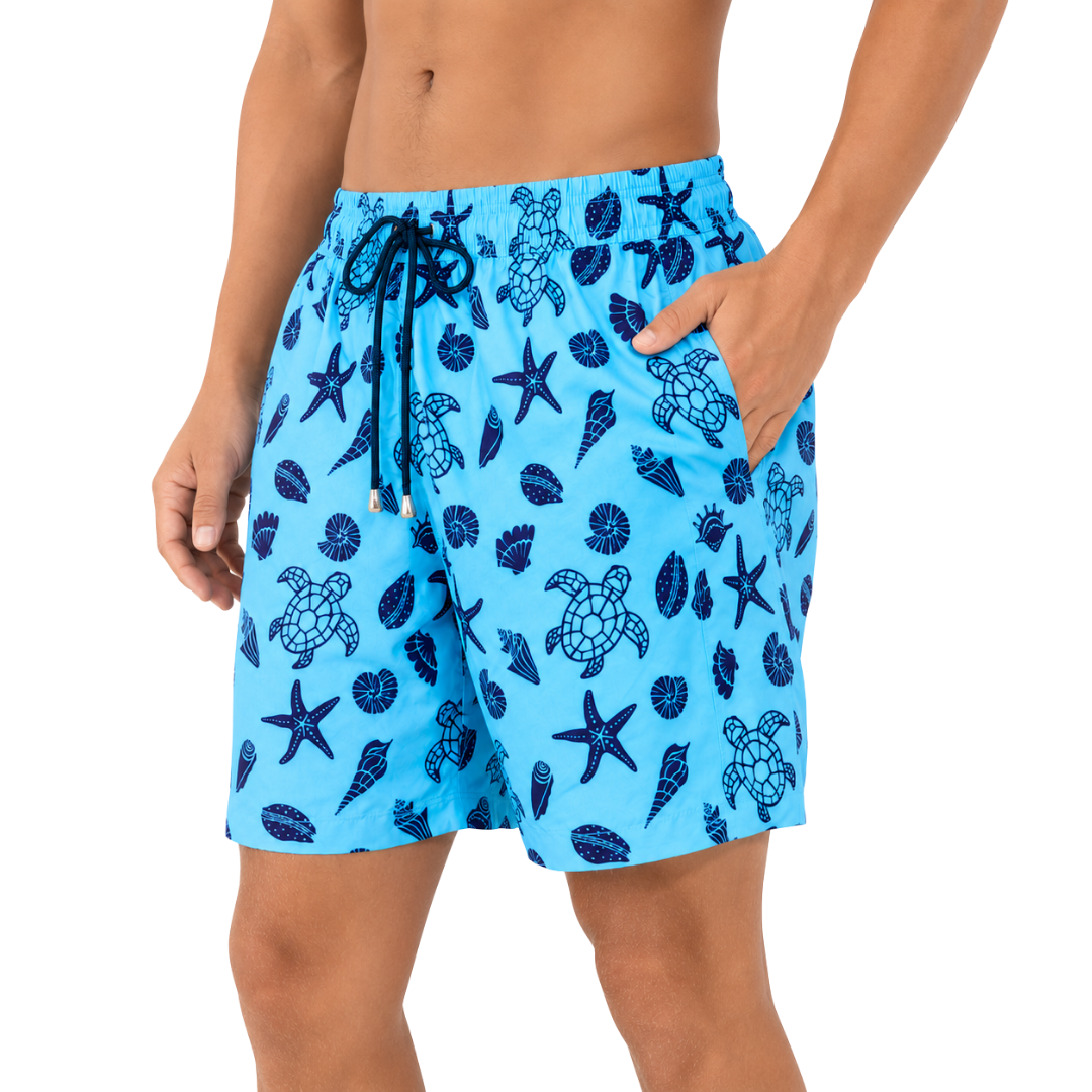 Turtle Seashell Boys Board Shorts - Bistro StTropez