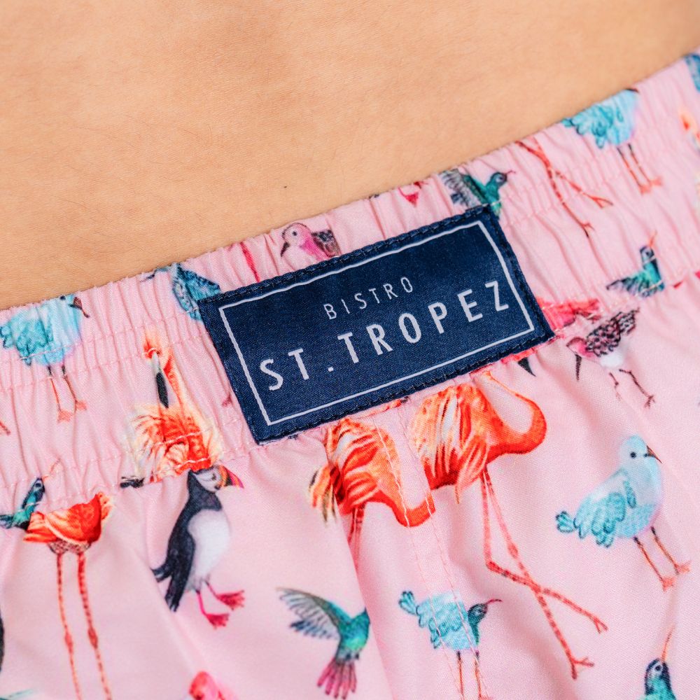 Flamingo Bird Board Short - Bistro StTropez