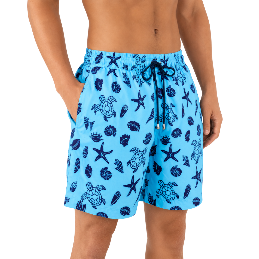 Turtle Seashell Boys Board Shorts - Bistro StTropez