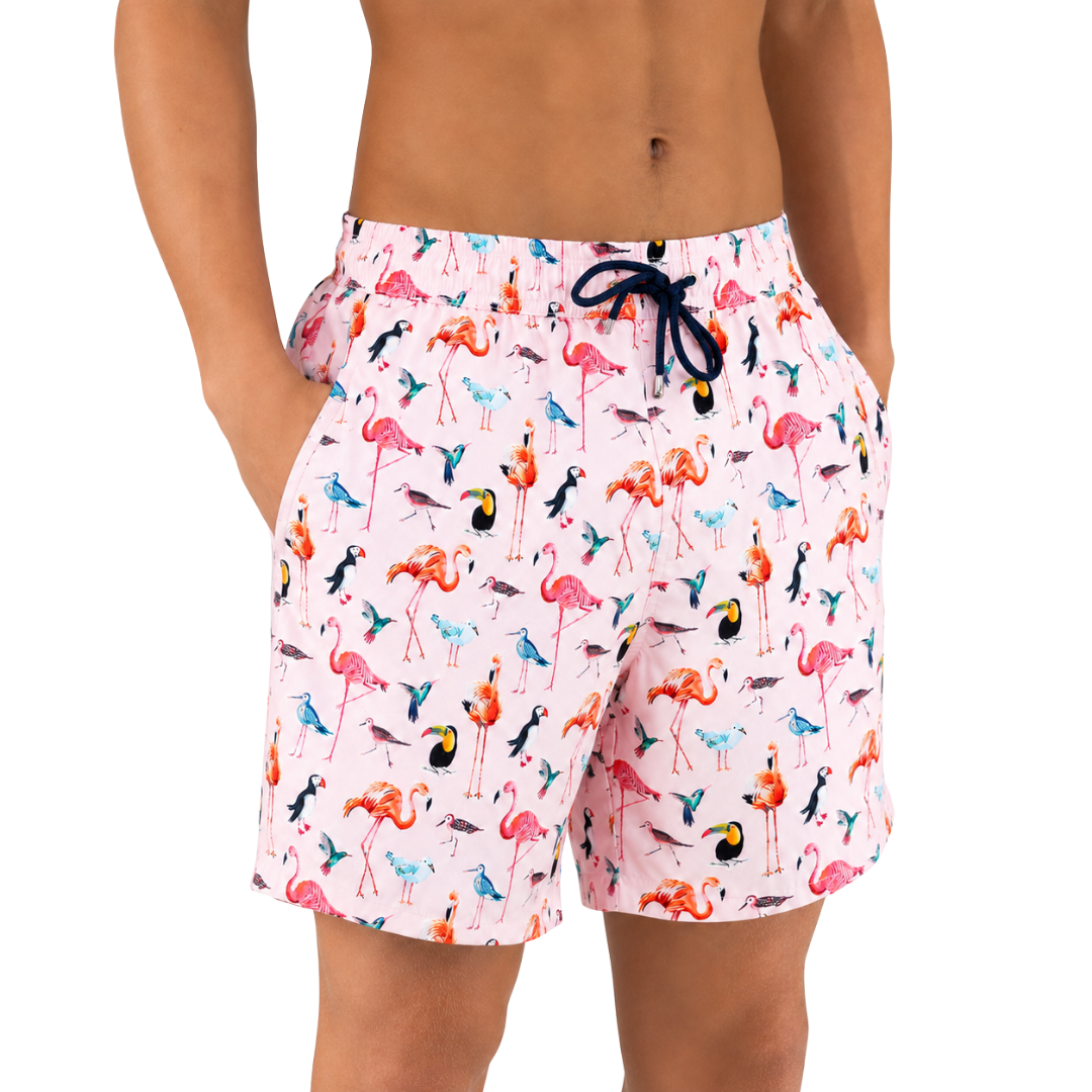 Flamingo Bird Board Short - Bistro StTropez