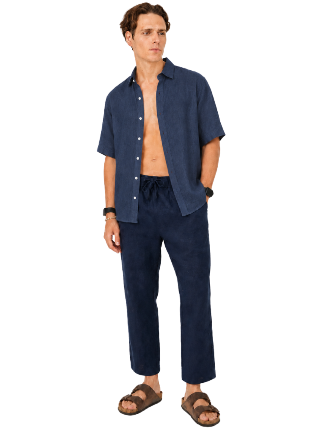 Linen Shirt Short Sleeve - Bistro StTropez