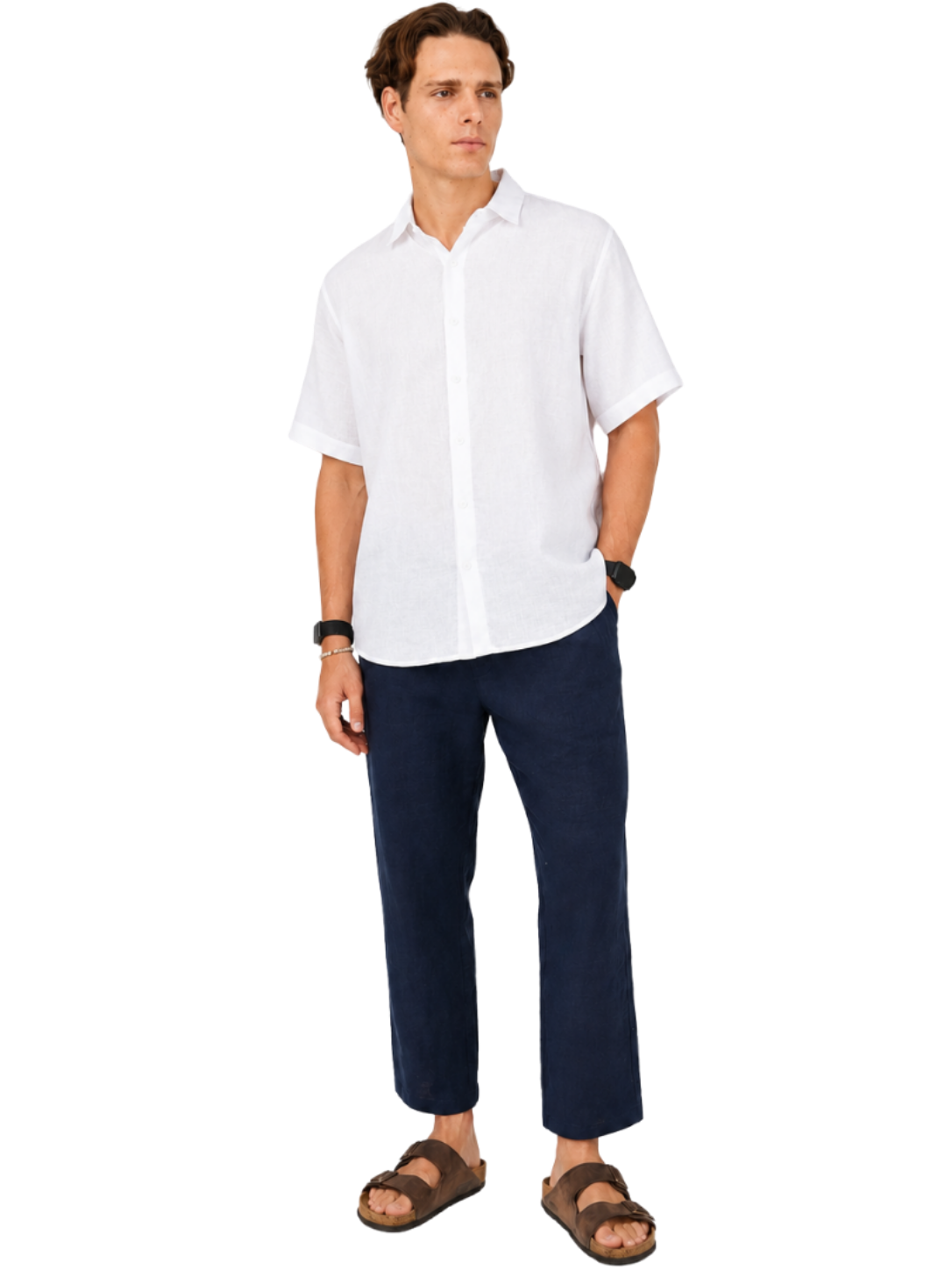 Linen Shirt Short Sleeve - Bistro StTropez