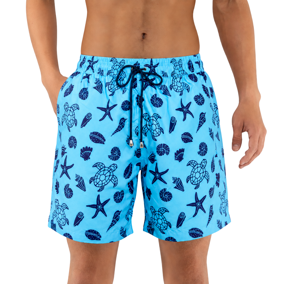 Turtle Seashell Boys Board Shorts - Bistro StTropez