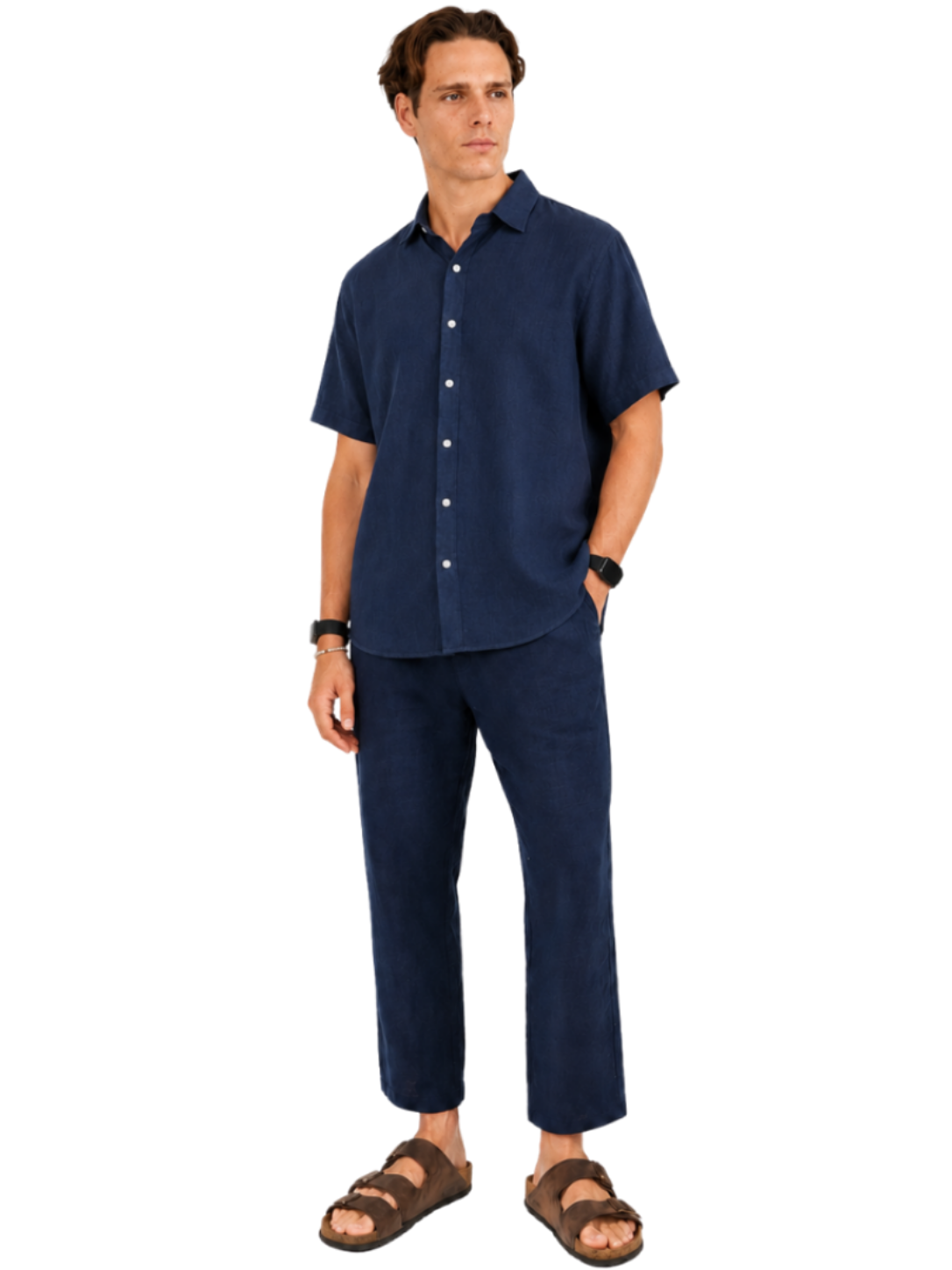 Linen Shirt Short Sleeve - Bistro StTropez