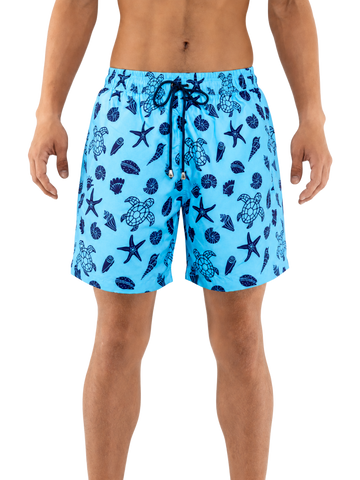 Turtle Seashell Boys Board Shorts - Bistro StTropez
