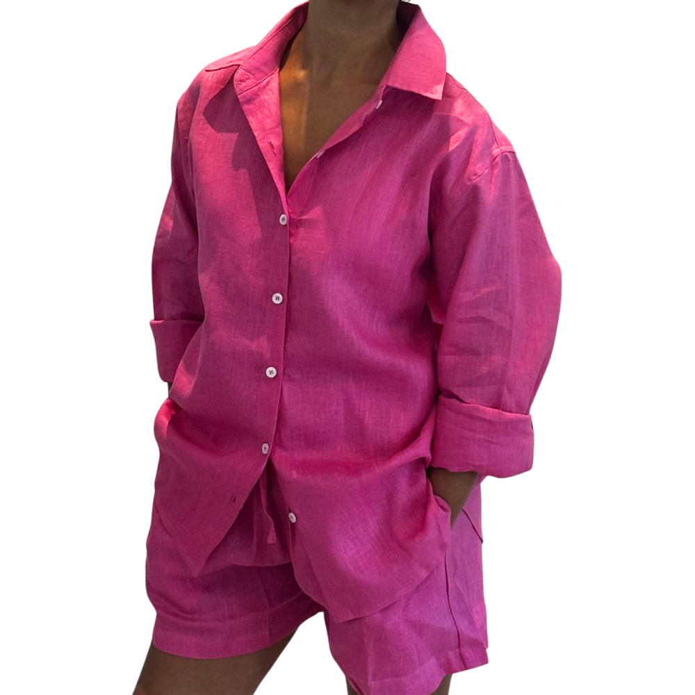 Linen Long Sleeve Shirt - Bistro StTropez