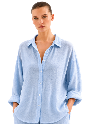 Linen Long Sleeve Shirt - Bistro StTropez
