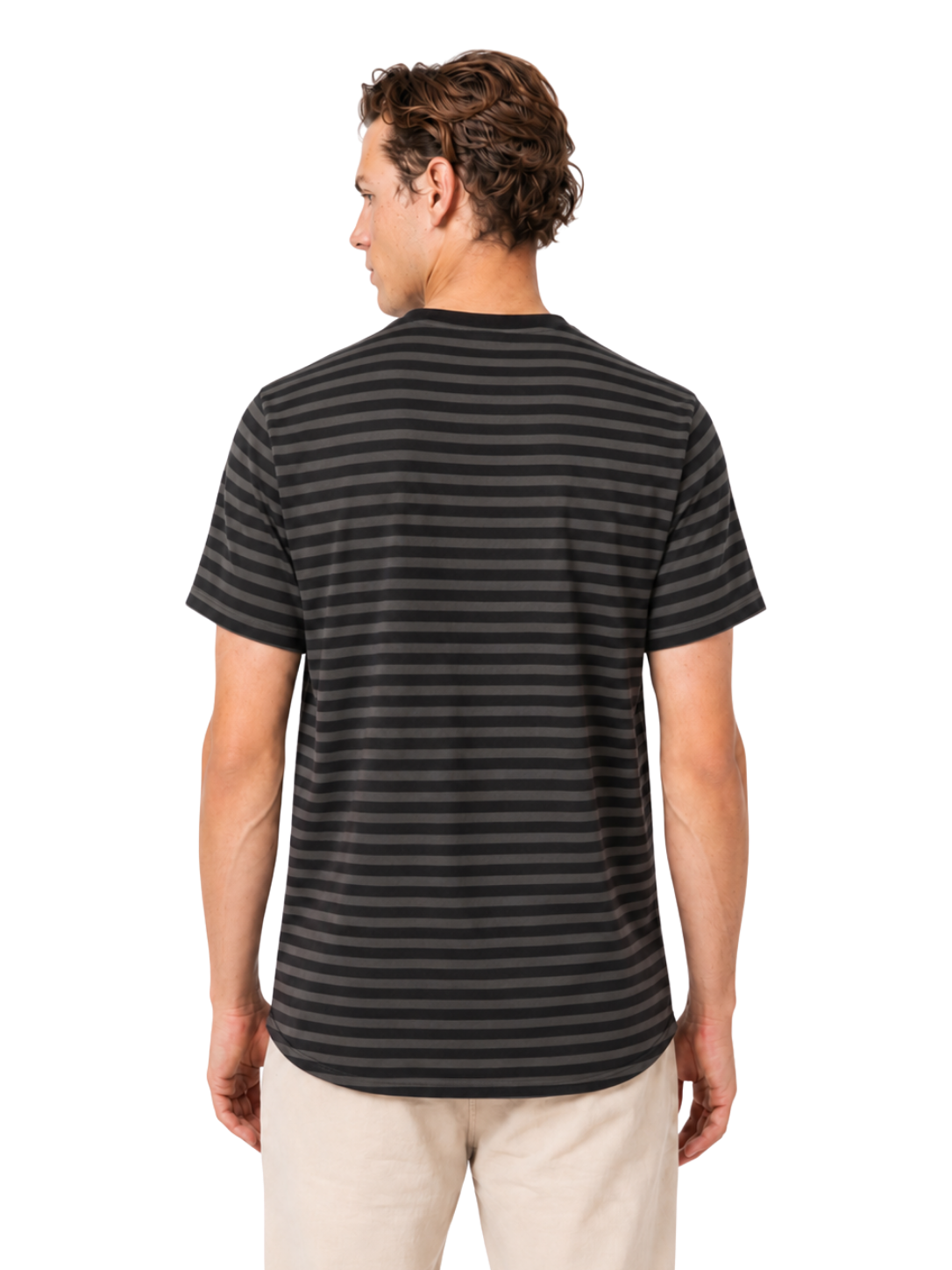 Thick Stripe Round Neck Tee - Bistro StTropez