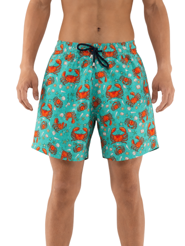 Crab Pattern Board Shorts - Bistro StTropez