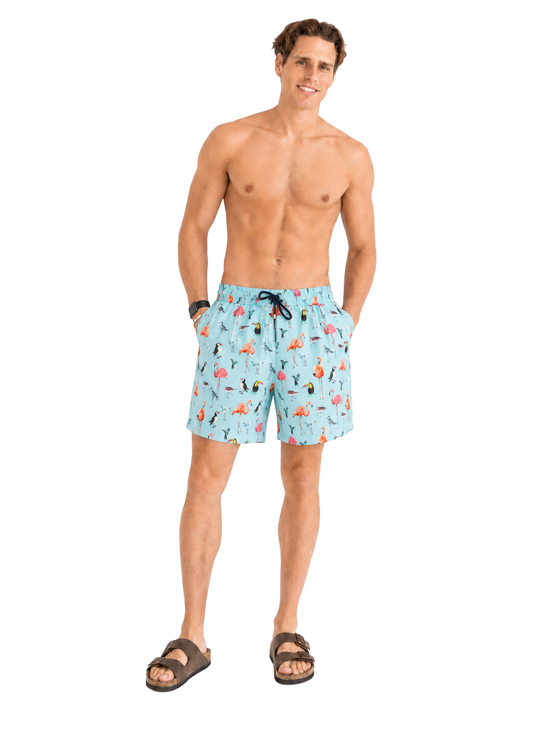 Flamingo Bird Board Short - Bistro StTropez