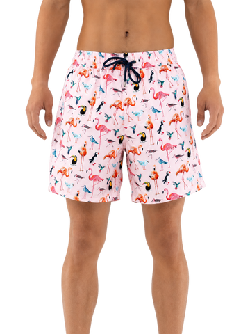Flamingo Bird Board Short - Bistro StTropez