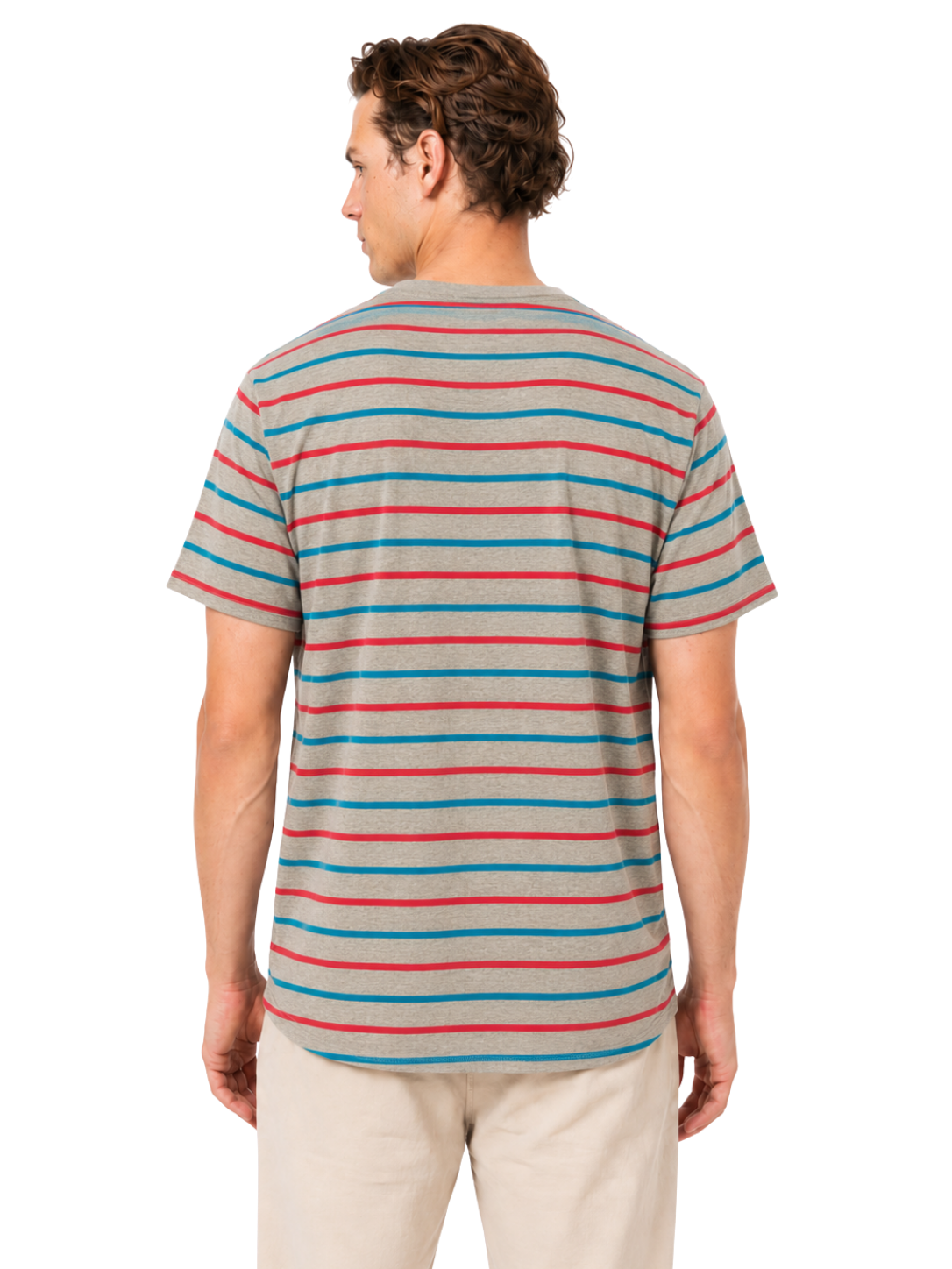 Medium Stripe Round Neck Tee - Bistro StTropez