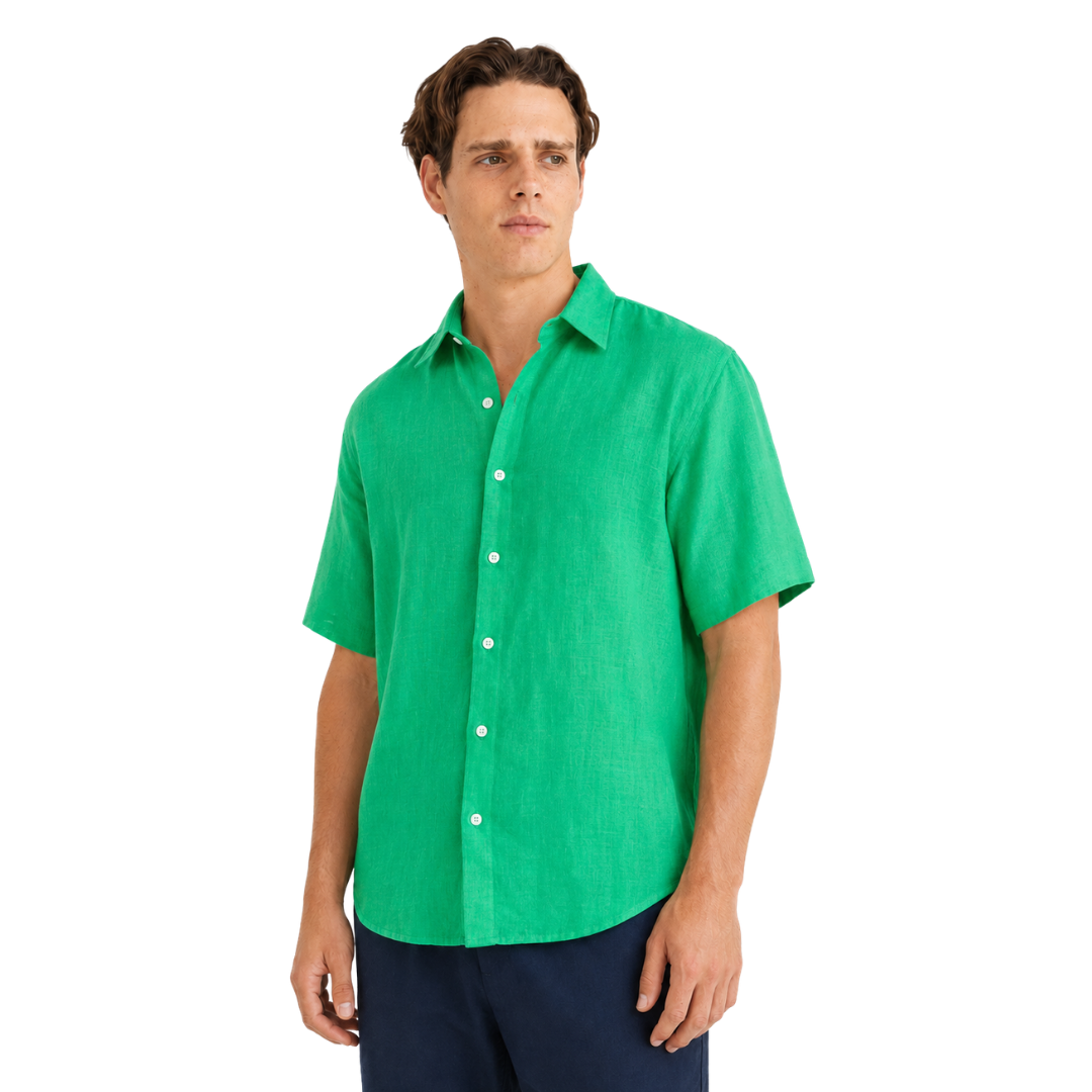 Linen Shirt Short Sleeve - Bistro StTropez