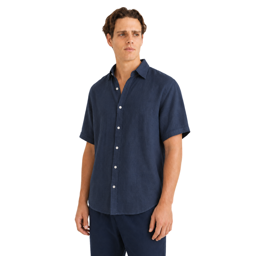 Linen Shirt Short Sleeve - Bistro StTropez