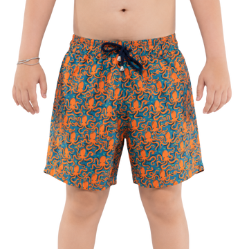 Octopus Pattern Boys Board Shorts - Bistro StTropez