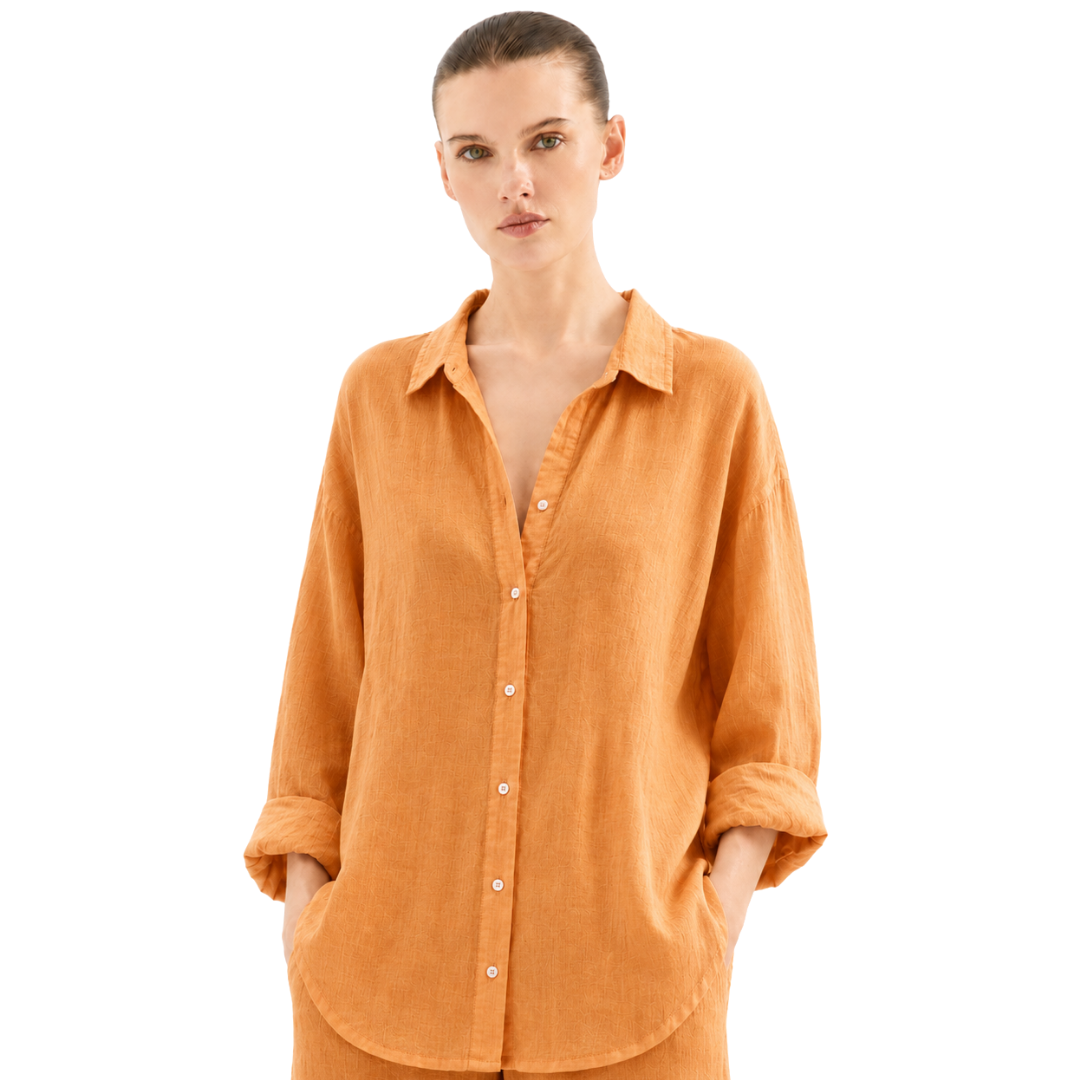 Linen Long Sleeve Shirt - Bistro StTropez