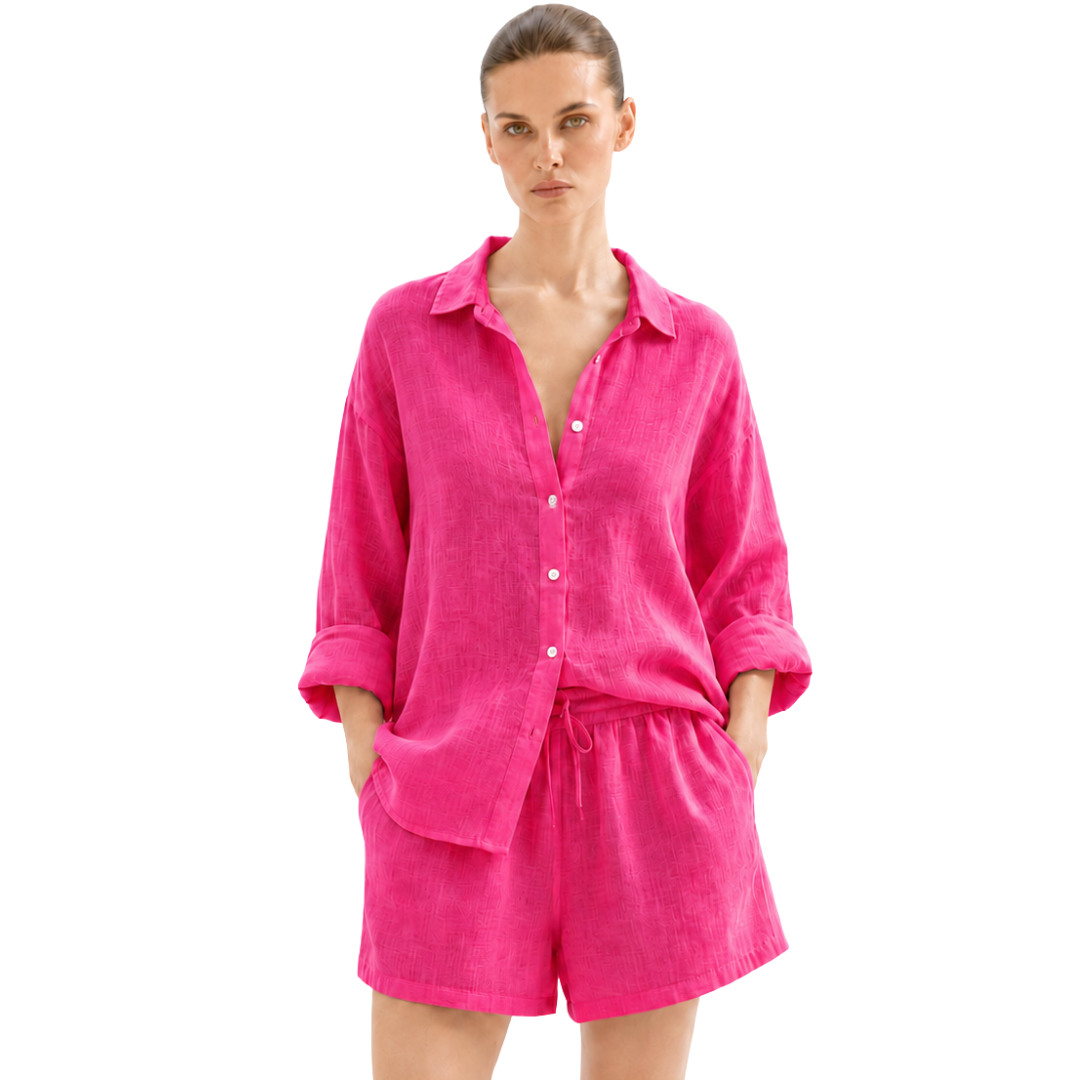 Linen Long Sleeve Shirt - Bistro StTropez