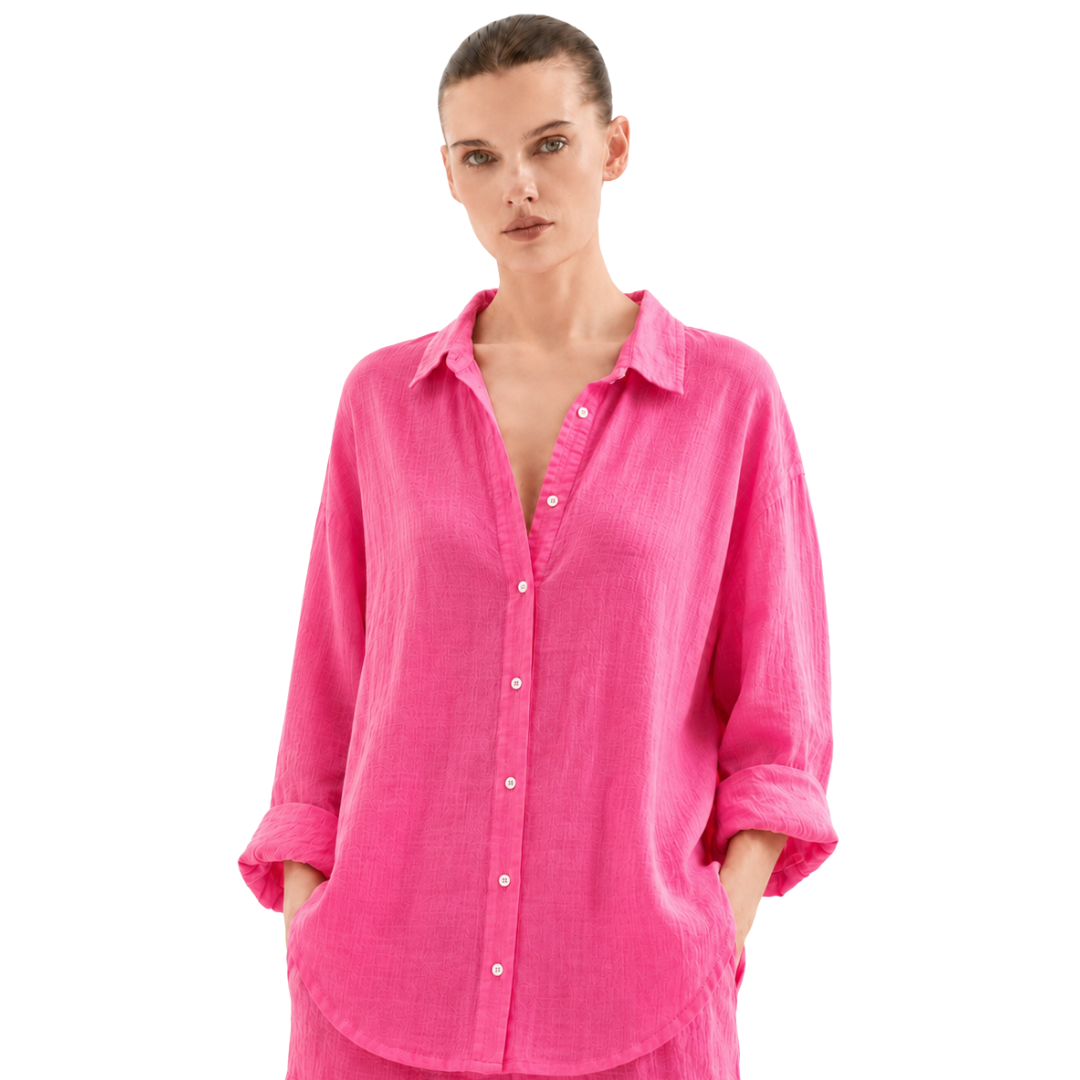 Linen Long Sleeve Shirt - Bistro StTropez